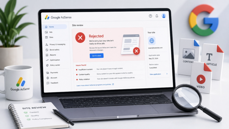 how to fix adsense rejection step by step