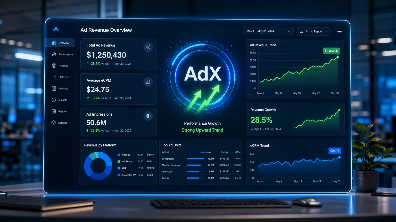 adx revenue growth