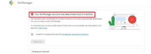 Google Ad Manager inactive issu fixed 2026