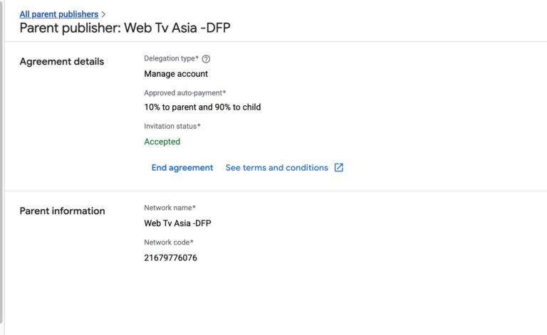 Web TV Asia DFP AdX Approval