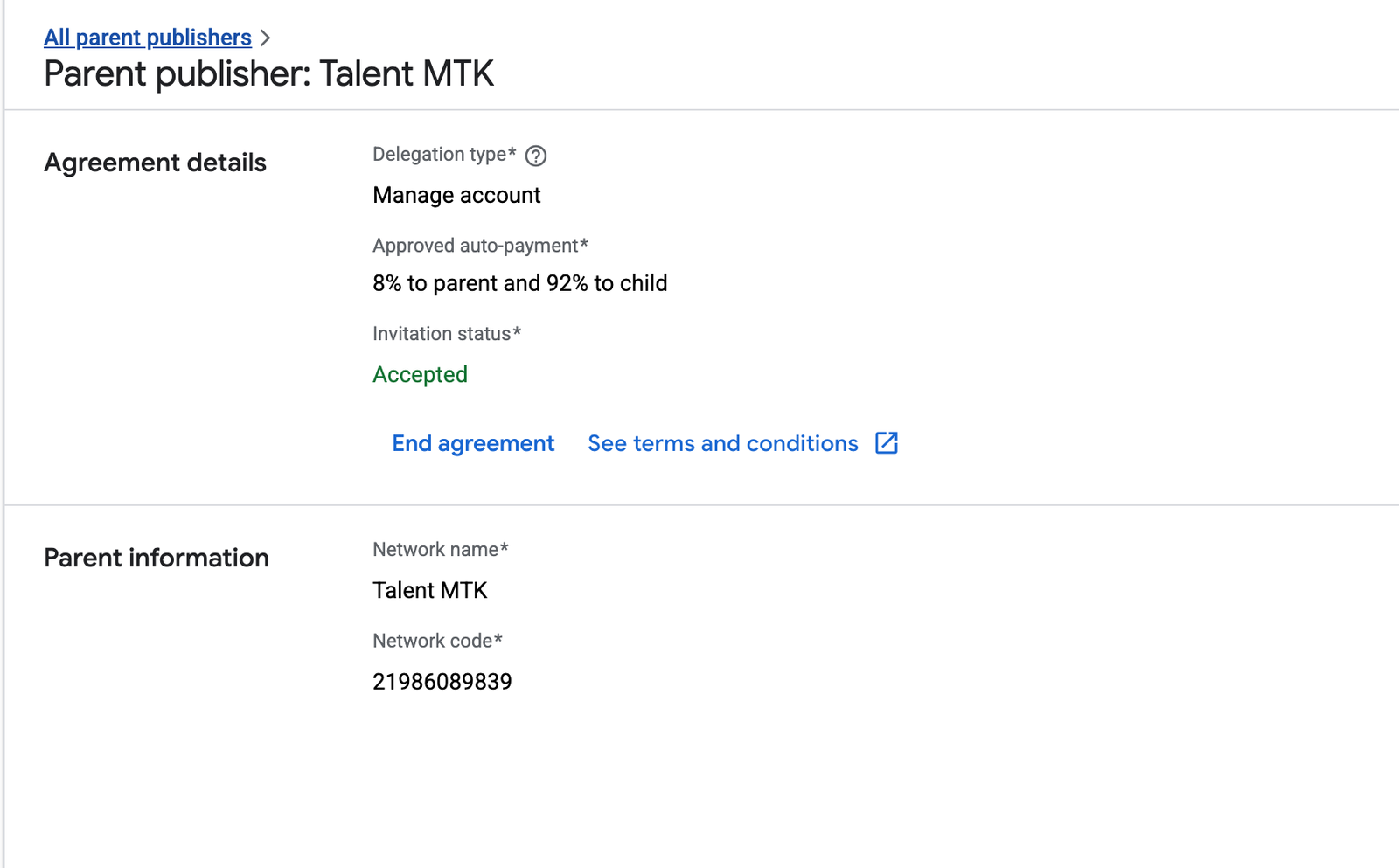Talent MTK AdX Approva